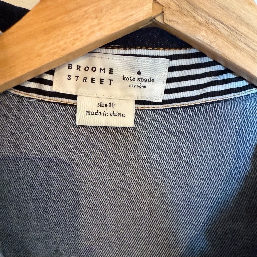 Kate spade broome street rose denim shirtdress size 10 NWOT - Picture 7 of 12